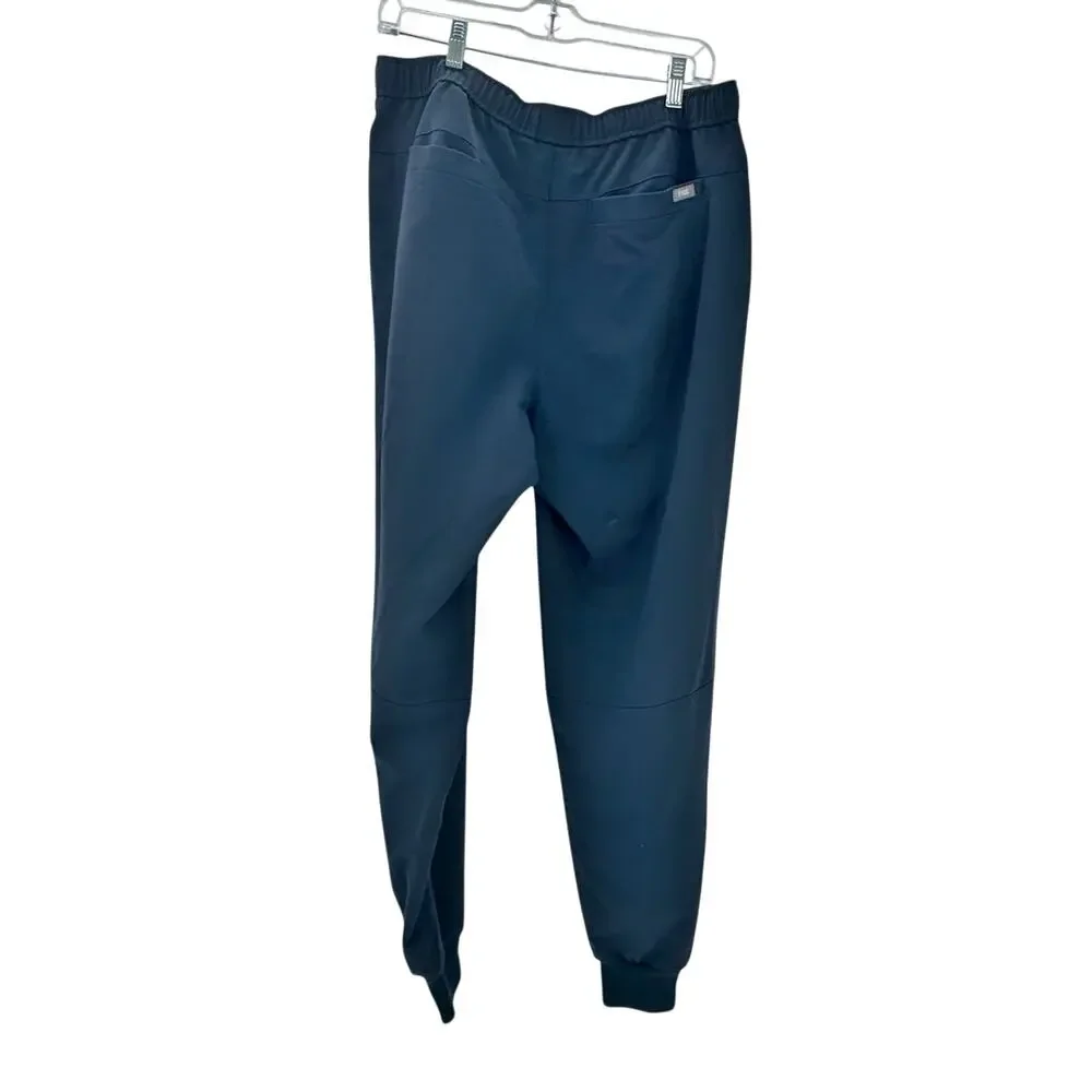 FIGS Men's Tansen Jogger Pants Classic Fit Elastic Waistband Gray Blue Size  L